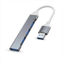 (USB Grey) 4Port USB 3.0 Hub USB Hub High Speed type c Splitter 5Gbps συμβατός υπολογιστής