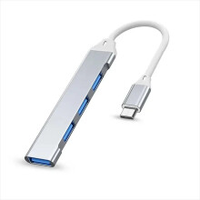 (Type-C Sliver) 4Port USB 3.0 Hub USB Hub High Speed type c Splitter 5Gbps συμβατός υπολογιστής