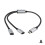 (A) USB C Αρσενικό έως Διπλό USB C Θηλυκό διαχωριστή τύπου C Hub Συμβατό 1