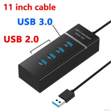 (F)Ruisave Usb Hub 3 0 Extender High Speed 4 7 Port USB Splitter Συμβατό με πολλαπλές