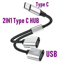 (2IN1 Type C Έκδοση) USB Type C Extensions Διαχωριστής καλωδίων USB 4 θυρών