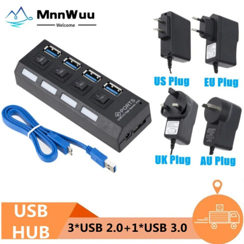 (Μόνο HUB) Mini USB HUB Super Speed 5Gbps Usb2.0 4 Port HUB Φορητός διαχωριστής USB 1