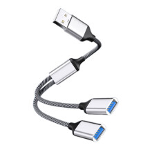 (Ασημί usb έως 2usb) USB σε 3 USB 2.0 HUB Προσαρμογέας πολλαπλών διαχωριστών