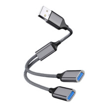 (Γκρι usb σε 2usb) USB σε 3 USB 2.0 HUB Προσαρμογέας πολλαπλών διαχωριστών