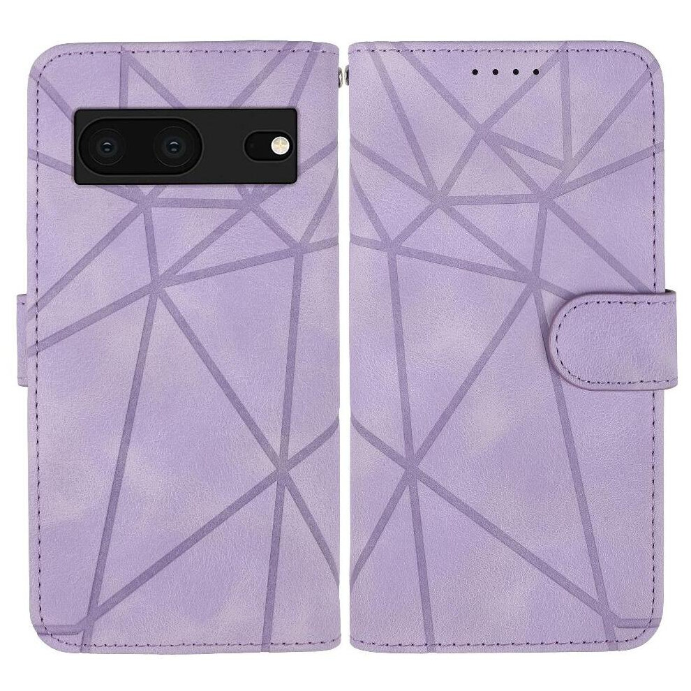(Purple) Flip Case For Google Pixel 8 Card Slot Stand Unisex Flip Purple 764544235815