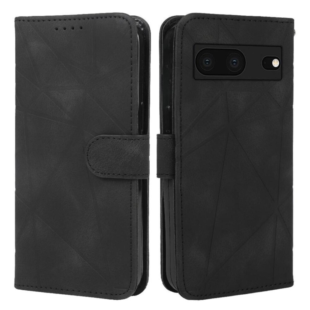 (Black) Flip Case For Google Pixel 8 Card Slot Stand Unisex Flip Black 764544235778
