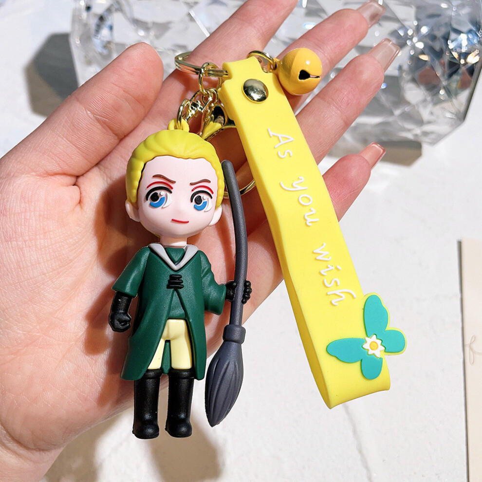 (Malfoy)Porte-clés à la mode en hibou Hermione balai motifs George Malfoy