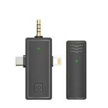 3-in-1-Funkmikrofon für iPhone Typ C, 3,5-mm-Loch, Handy, Kamera, Computer, ein Drag, eins – 1 Drag 1