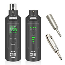 XTUGA SF-1 Drahtloser XLR-Sender & Empfänger UHF Wireless Adapter für kabelgebundenes Mikrofon Gitarre (Schwarz) - SF-1