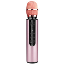 K3 Bluetooth 5.0 Karaoke Live-Stereo-Sound Kabelloses Bluetooth-Kondensatormikrofon (Farbe: Pink)