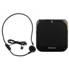 Rolton/Leting K400 Mini-Bienenlautsprecher, Lehrervorlesung, spezieller, an der Taille hängender Tourguide-Lautsprecher (schwarz) – K10