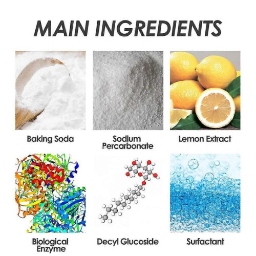 2PCS Bio Enzyme Cleaning Tablets Multi-functional Bio-Enzyme Cleaning Tablets Washing Machine Cleaning Tablets All-Purpose 2
