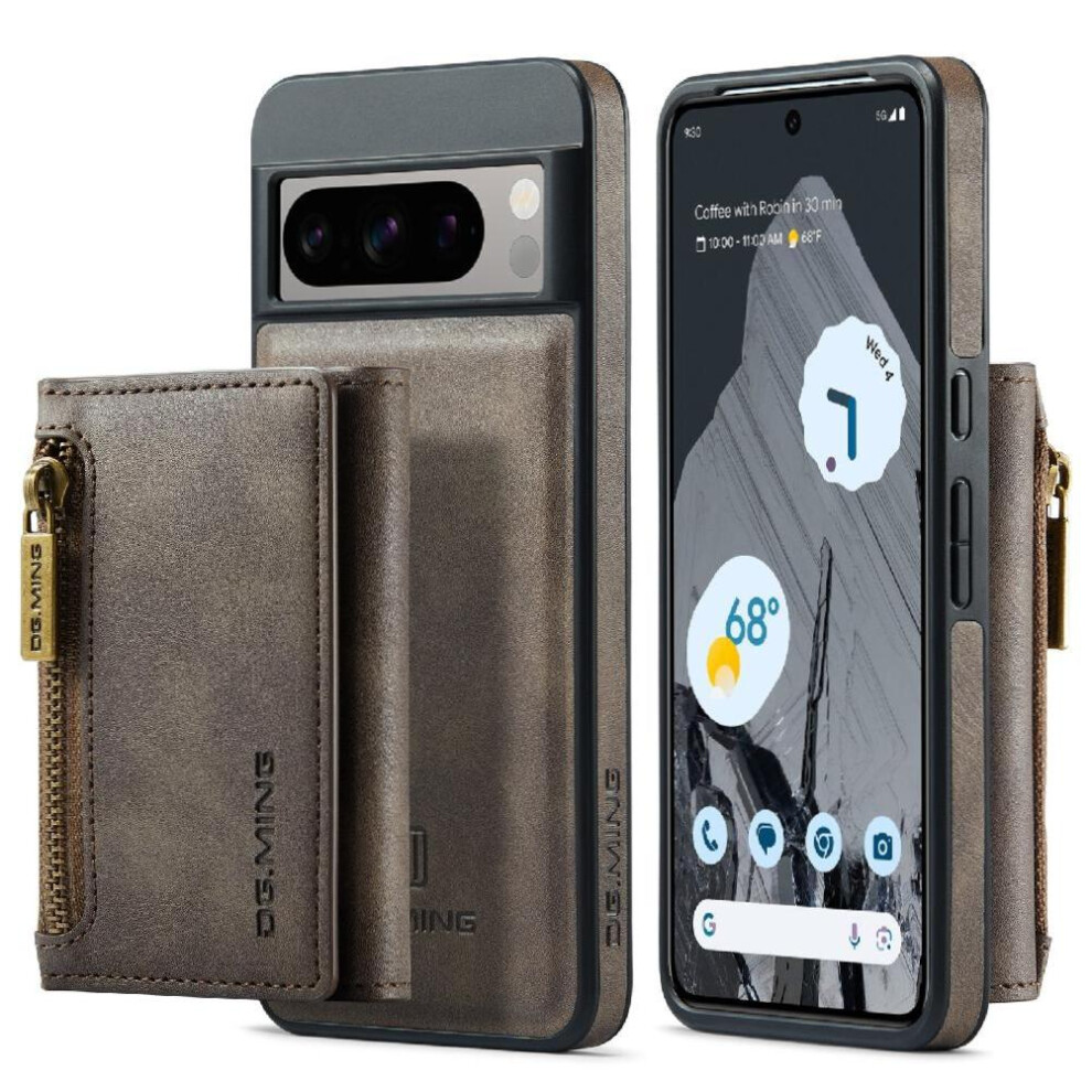 (Khaki ) Wallet Case For Google Pixel 8 Pro Magnetic Detachable Rfid Blocking Pu Leather Wireless Charging 764544237543