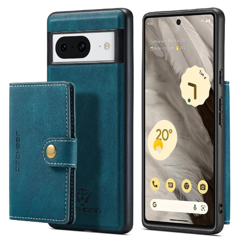 (Blue) Case For Google Pixel 8 Cardholder Detachable Magnetic Design Stand Magsafe Blue 764544238557