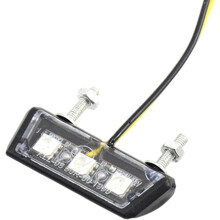 (Yellow) Motorcycle Tail Lights | Waterproof Motorcycle License Plate Light | Vibration-Proof Motorbike Accessories, High-Intensity For Four-Wheelers And Dirt