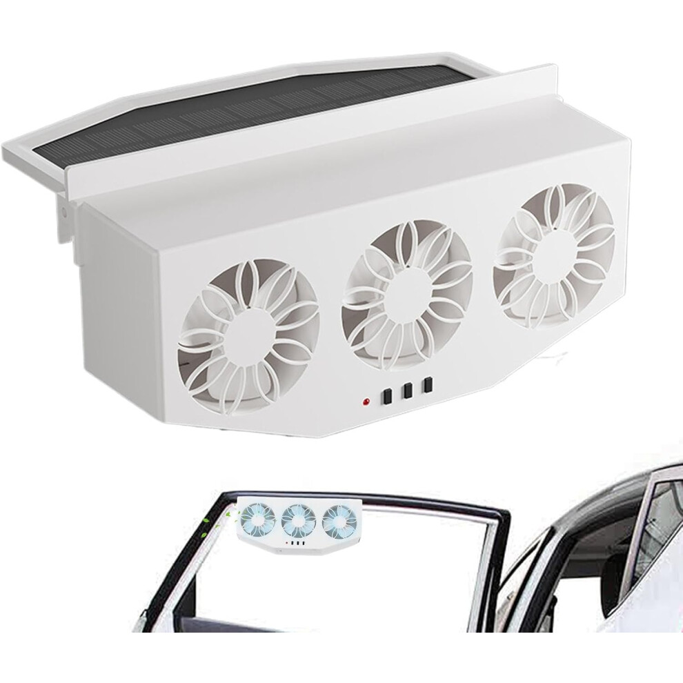 Car Exhaust Fan - Car Solar Power Air Vent Radiator Fans | Safe Cooler Vehicle Outlet Purifier For Door, Frontseat and Backseat