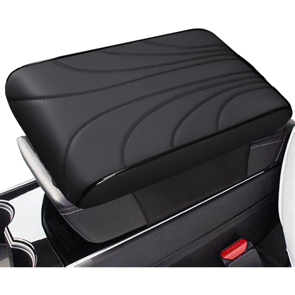 (Black) Auto Center Console Cover - Armrest Cushion Protection Pad,Center Console Cushion Pillow, Soft Auto Arm Rest Protector, Memory Foam Armrest Cu