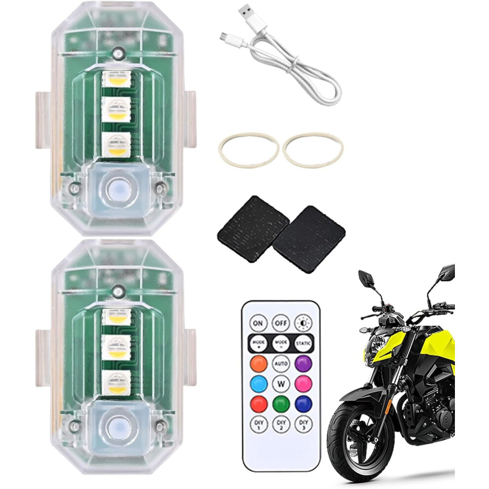 Led Flashing For Car - 2X Scooter Warning S With Remote,Waterproof Led For Car Truck Motorcycle Scooter Suv Light