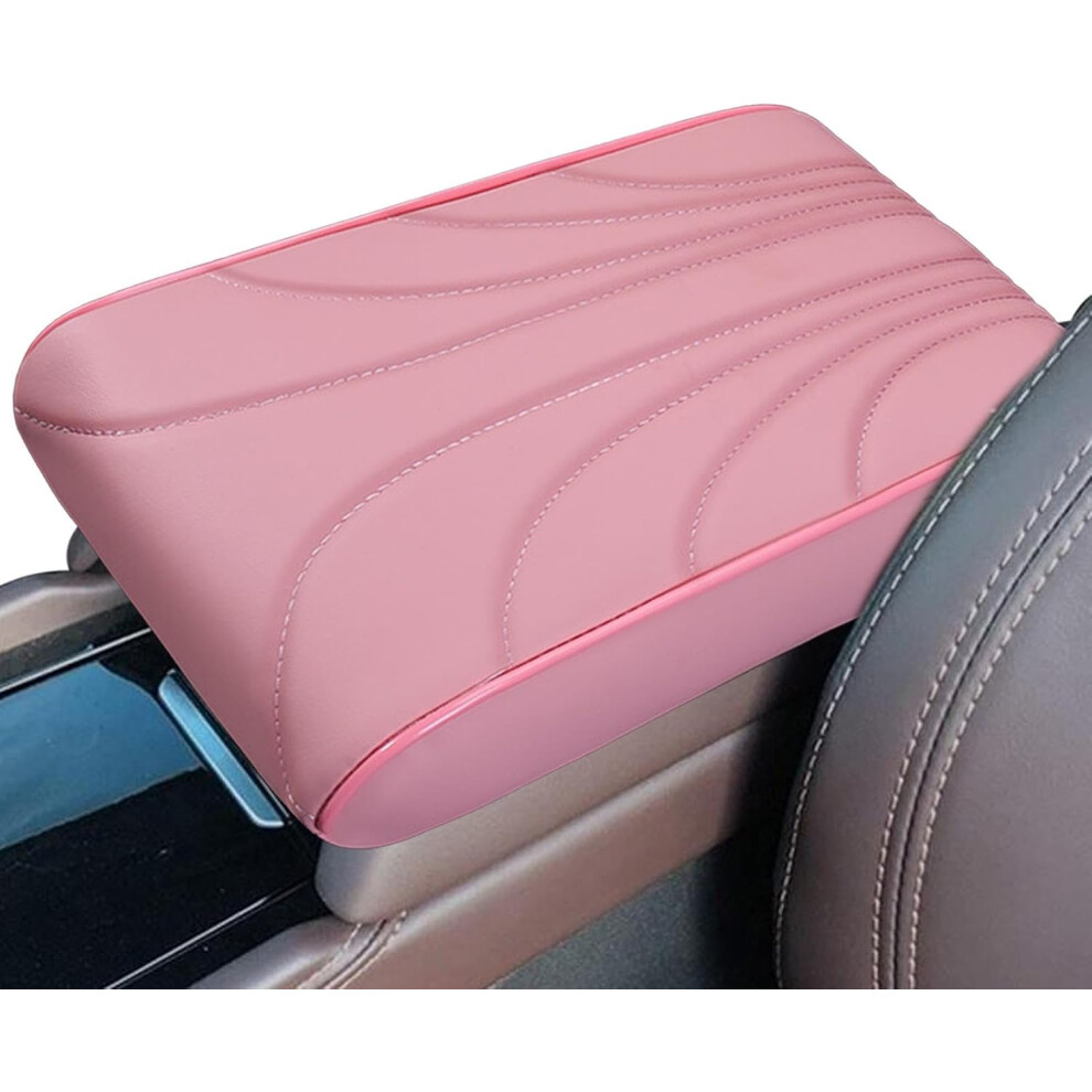 (Pink) Auto Center Console Cover - Armrest Cushion Protection Pad,Center Console Cushion Pillow, Soft Auto Arm Rest Protector, Memory Foam Armrest Cus