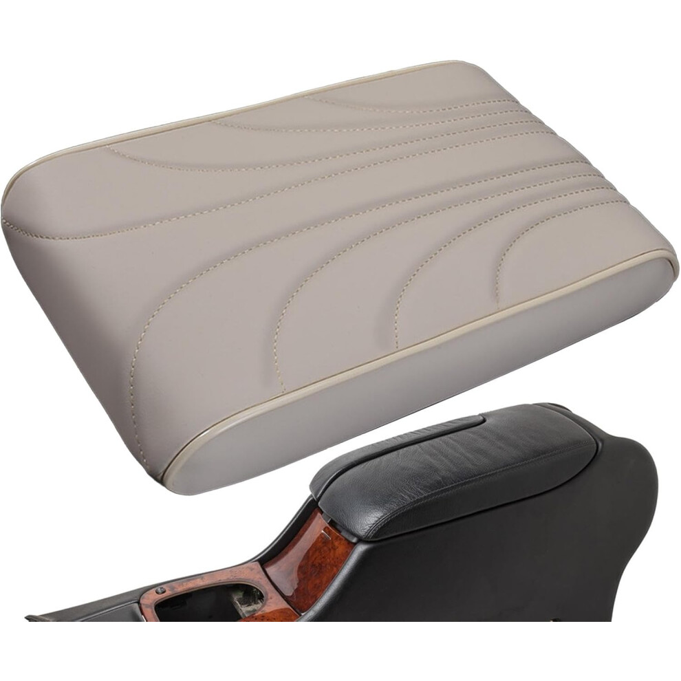 (Beige) Auto Center Console Cover - Armrest Cushion Protection Pad,Center Console Cushion Pillow, Soft Auto Arm Rest Protector, Memory Foam Armrest Cu
