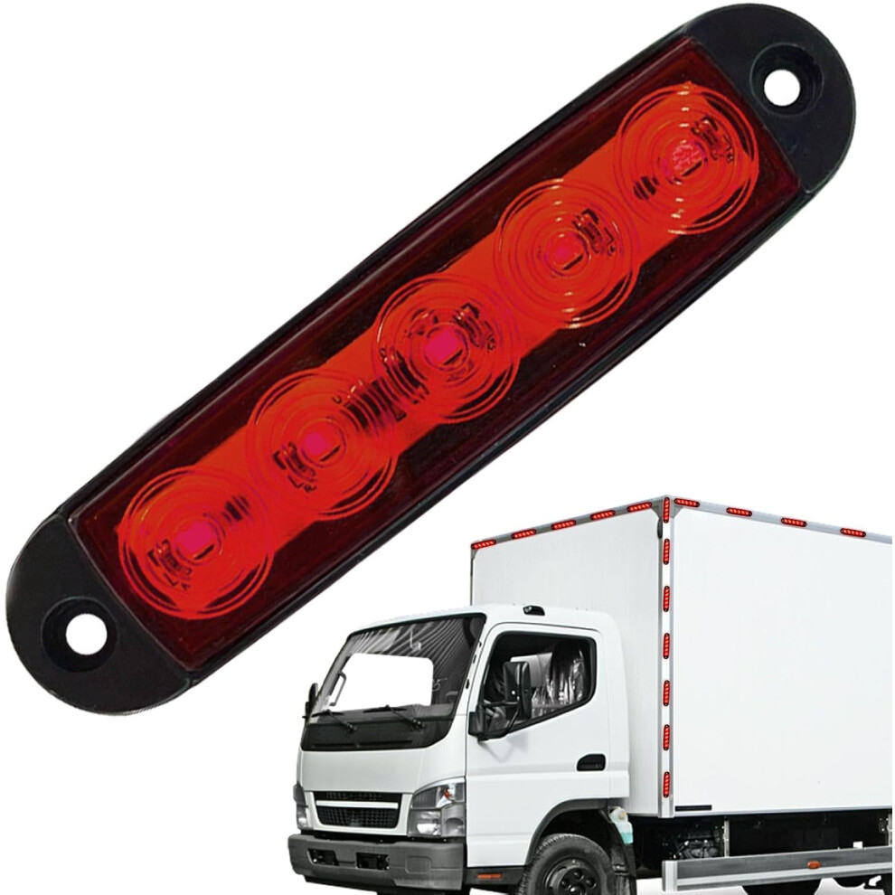 (Red) Trailer Truck Marker Lights - Front Rear Side Marker Light Indicator,Waterproof Truck LED Side Marker Lights, Clearance Indicator Lamp, Caravan