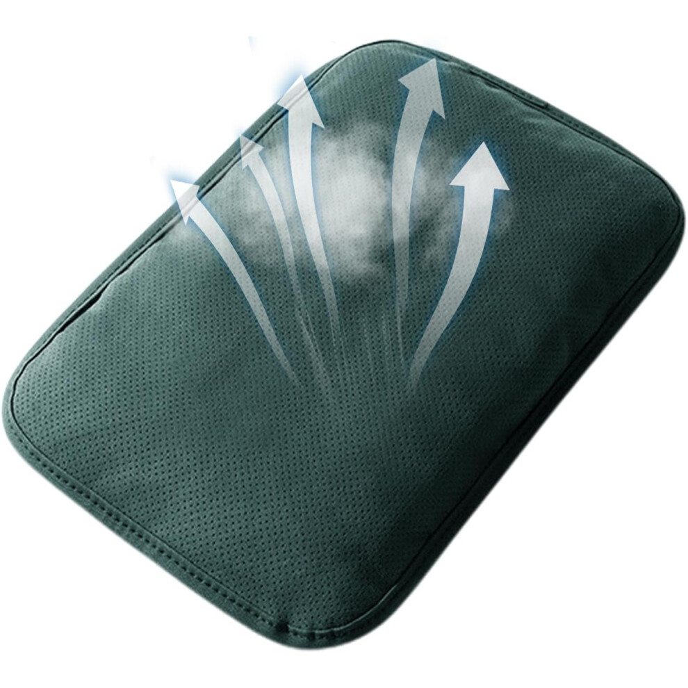 (Green) Car Center Console Cushion Pad - Auto Center Console Pad,Soft Versatile Auto Armrest Cover Protector for Vehicles, SUVs, Trucks, Interior Acce