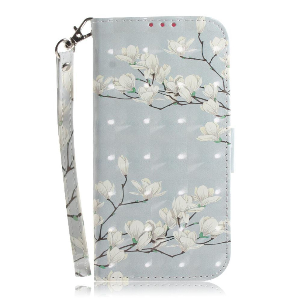 (C8 ) 3D Painted Protective Case For Google Pixel 8 Magnetic Closure Wallet Card Slots Lanyard Pu Leather 764544239691