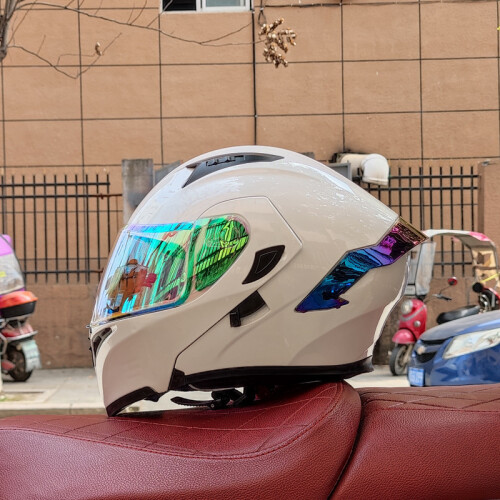 Casco Moto Modulare Integrale Con Bluetooth E Doppia Visiera - Antinebbia, DOT, Leggero 1500g - Unisex