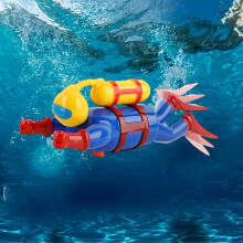 Lebendiges rote U -Boot- und Taucherbadspielzeug - Verschlungener Spielset für Kinder, ideal für Pool- und Badewanneninteraktion