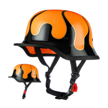 (L-M35-11)Motorhelm Klassieke Duitse Vintage Moto Helm Retro Casco Moto Helm Half Gezicht Mannen Vrouwen