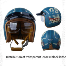 (XXL-MT-5-5)Retro Harley-Davidson motorfiets Bluetooth-helm voor mannen en vrouwen in de zomer vier