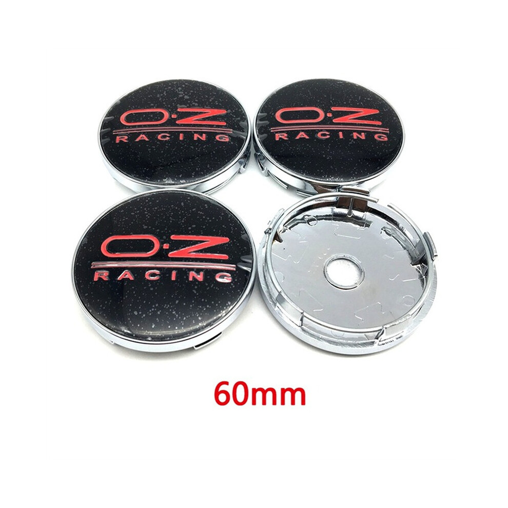 (60 mm Noir Rouge) 4 pièces 56 mm 60 mm 65 mm 68 mm Enjoliveurs de moyeu de roue de voiture pour couvercle