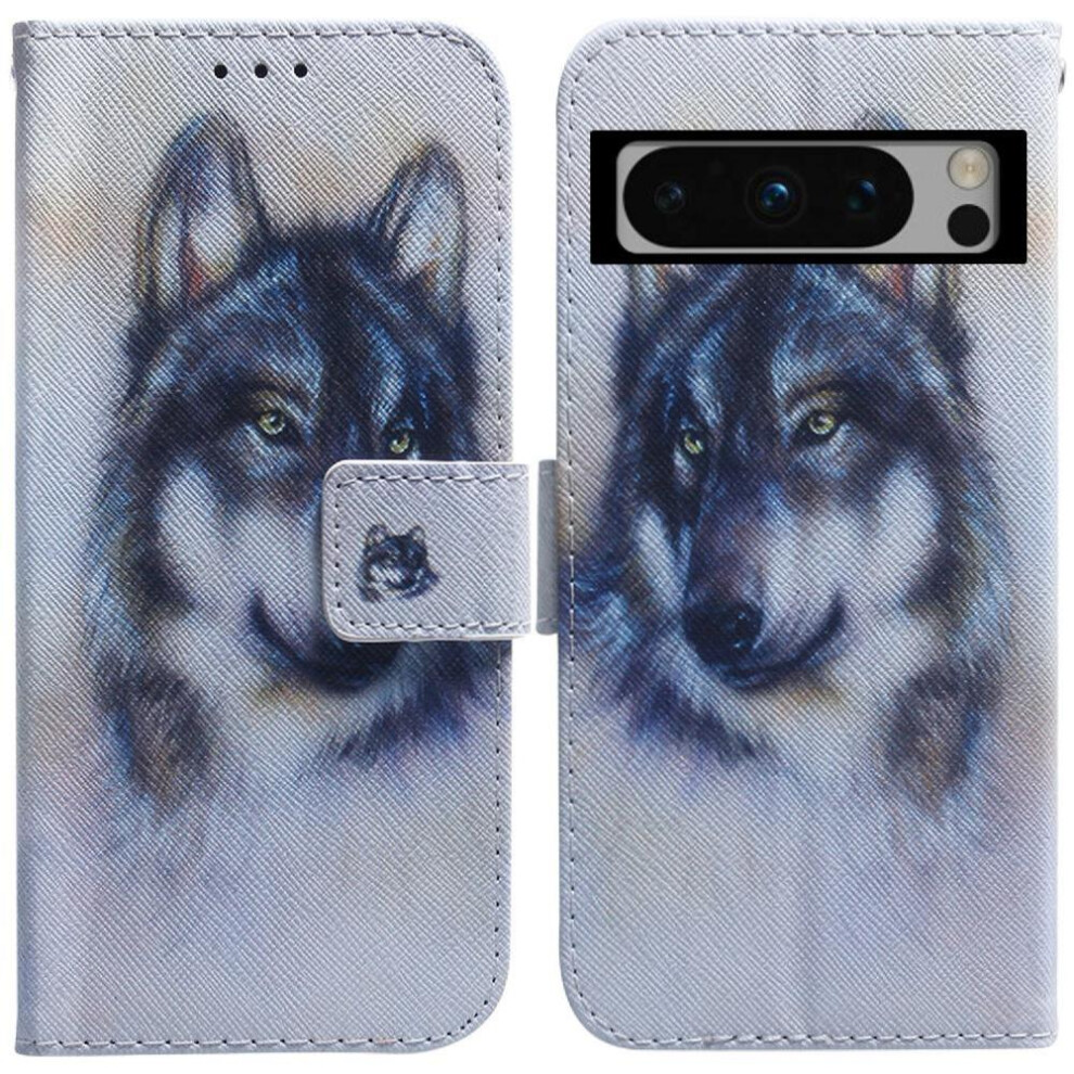 (C1 ) Flip Case For Google Pixel 8 Pro Wallet Painted Pu Leather Card Slots Magnetic Closure 764544240680