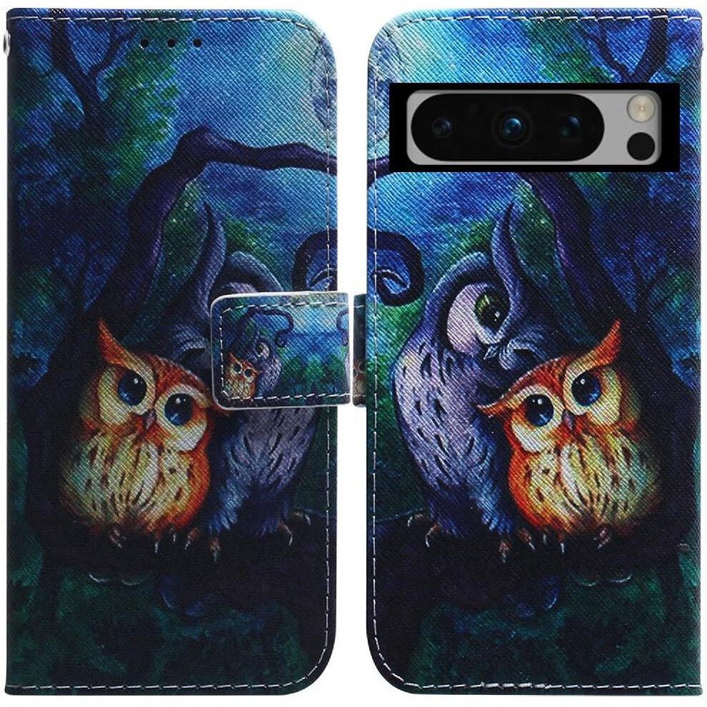 (C2) Flip Case For Google Pixel 8 Pro Wallet Painted Pu Leather Card Slots Magnetic Closure 764544240697