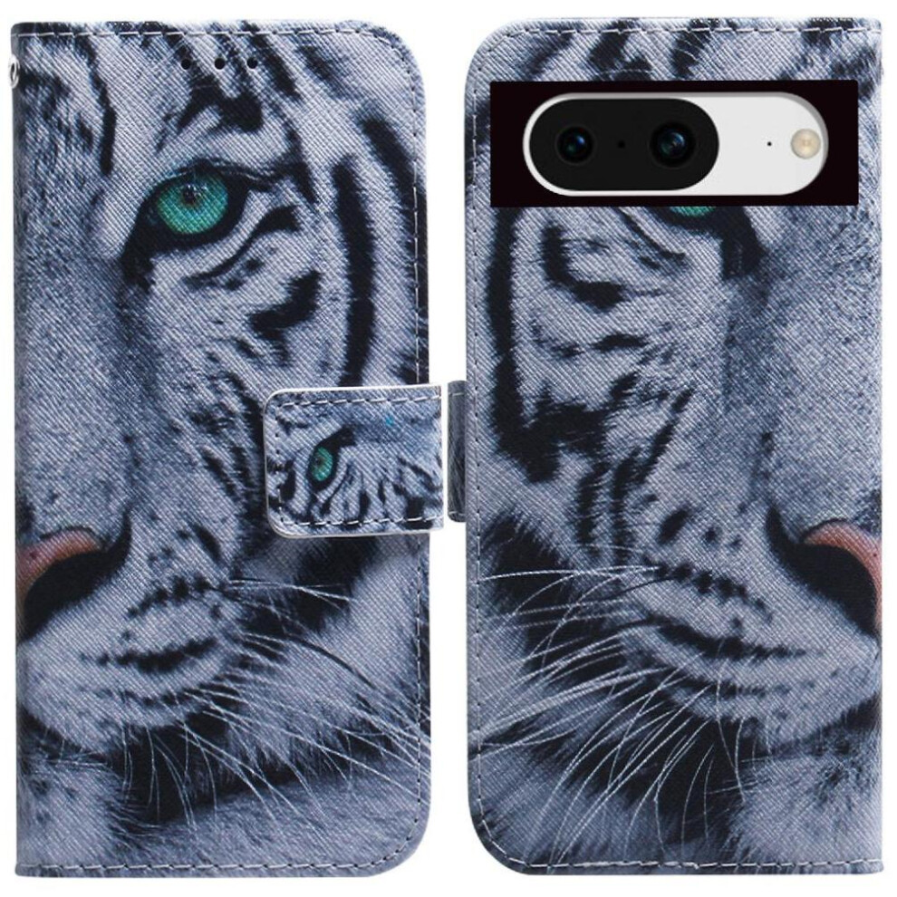 (C3 ) Flip Case For Google Pixel 8 Card Slots Painted Pu Leather Wallet Magnetic Closure 764544240796