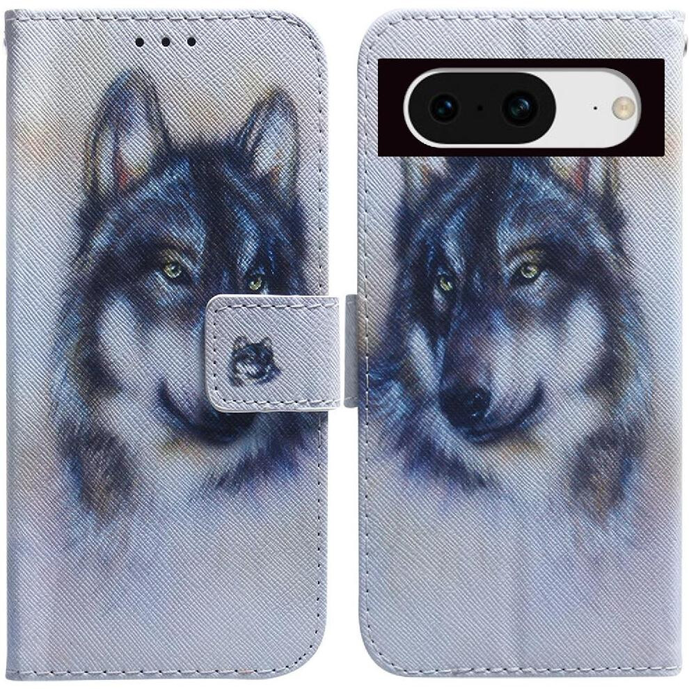 (C1 ) Flip Case For Google Pixel 8 Card Slots Painted Pu Leather Wallet Magnetic Closure 764544240772