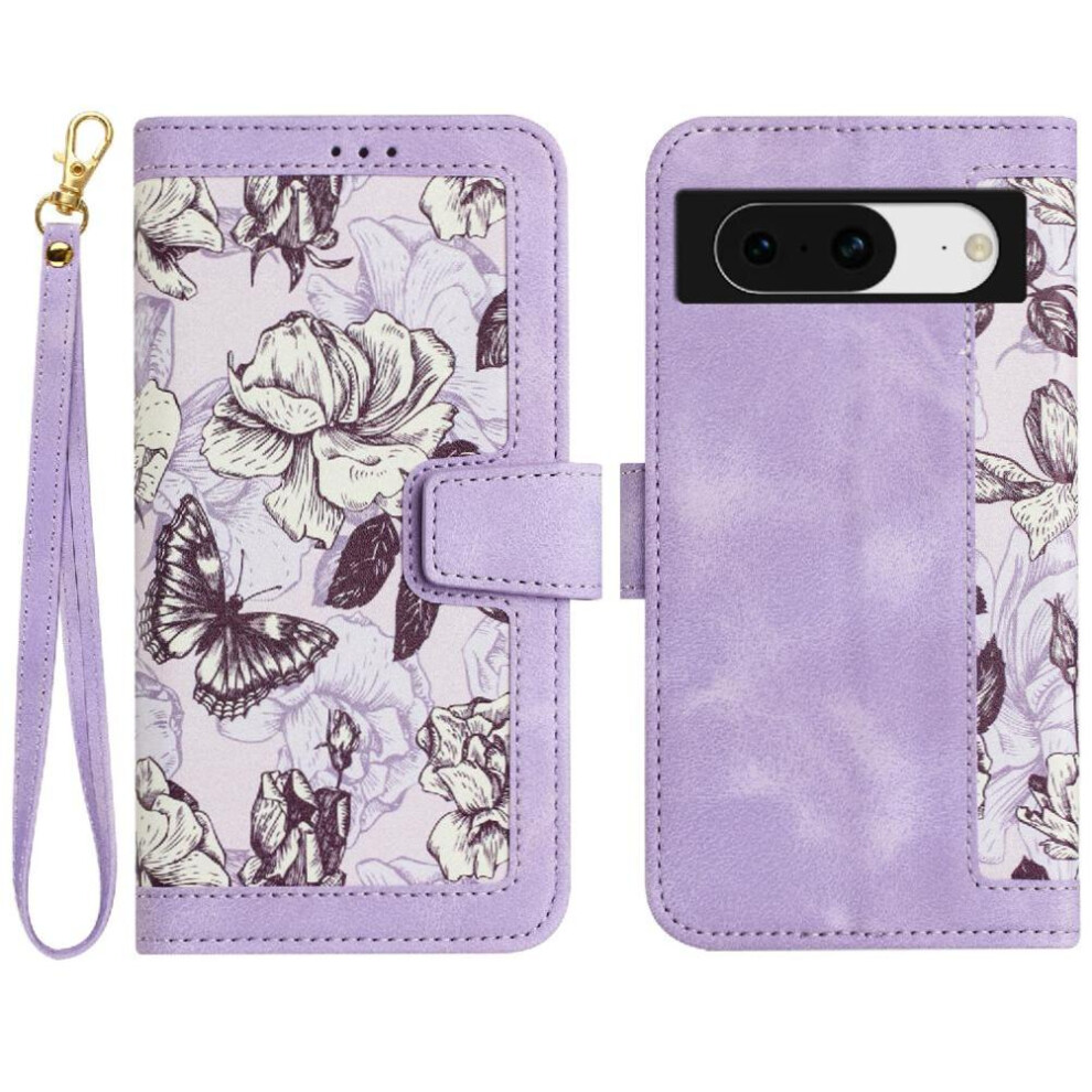 ( Violet) Wallet Case For Google Pixel 8 Card Holder Pu Leather Magnetic Closure Anti Scratch Kickstand Light 764544242165