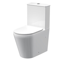 Compact Rimless Flush To Wall Close Coupled Toilet, Cistern & Seat - TOILETSET8