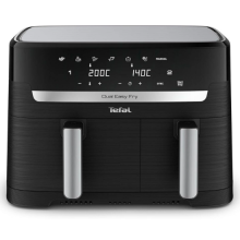 Tefal Easy Fry Dual Zone Digital Air Fryer 2 Drawers 8.3L 8in1 Air Fry Extra CrispBake Reheat Dehydrate6 Portions Dishwasher