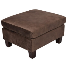 (Brown, Footstool Only) Brushed Velvet Sofa 3 Seater 2 Seater Chair Footstool Grey Brown or Mink