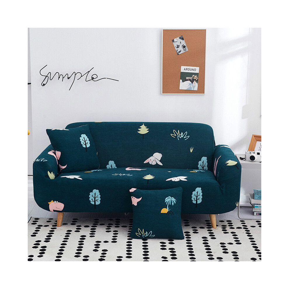 (Adventure,1-Seater)Housse de protection antidérapante pour canapé 1234 places motif floral géométrique