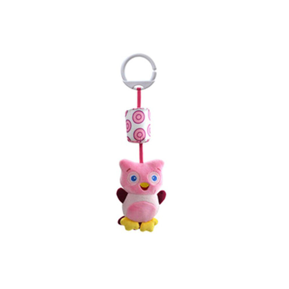 (#6Pink Owls)Cloches à main pour animaux jouet de développement musical cloches de lit enfants bébé doudou hochet