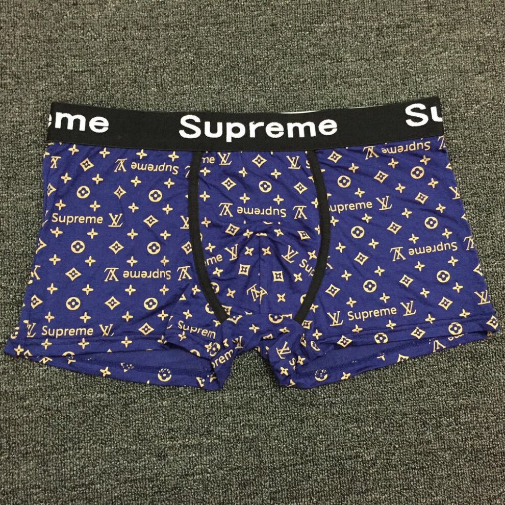 (Blue,M)Boxer taille élastique mode homme sous vêtement slip sexy