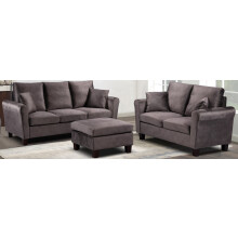 (Mink, 2 and 3 Seater Sofa Set) Brushed Velvet Sofa 3 Seater 2 Seater Chair Footstool Grey Brown or Mink