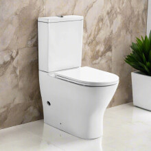 Comfort Height Toilet Close Coupled Disabled Elderly Soft Close Seat