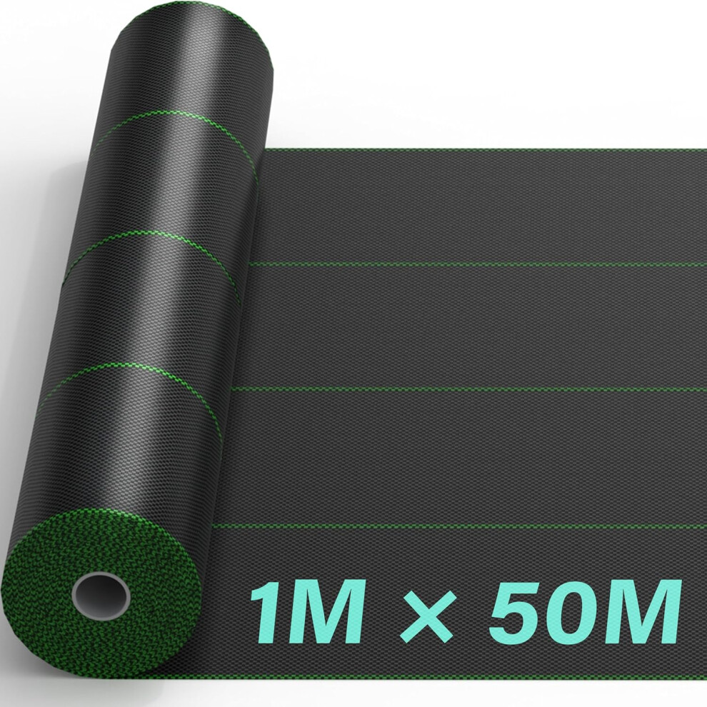 Vivo (1M X 50M) Heavy Duty Weed Control Membrane Garden Barrier Fabric Landscaping Woven Roll