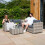 Rattan Modular 6-teiliges Möbelset – Grau 5