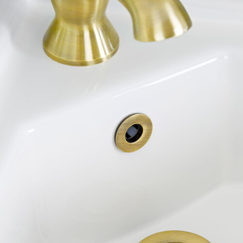 NES Home Nes Home Basin Overflow Ring Replacement Overflow Sink Hole Cover Brushed Brass