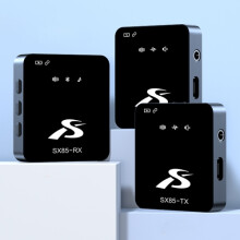 SX85 Eins-zu-zwei quadratisches Lavalier-Funkmikrofon mit intelligenter Rauschunterdrückung (Typ C)