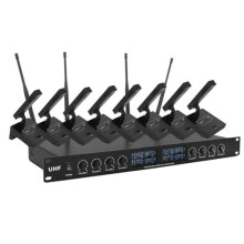 YT8 für Bühnenauftritte, kabelloses 8-Kanal-Ultrahochfrequenz-Handmikrofon, 8 kurze Mikrofone, 8 kurze Mikrofone